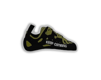 Keep climbing sticker, Rock climbing and bouldering sticker for laptops, water bottles, notebooks, Waterproof vinyl decal