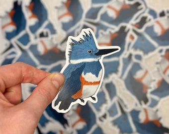 Kingfisher Sticker | Bird Lover Gift | Wildlife Bird Sticker | Nature Laptop Decal