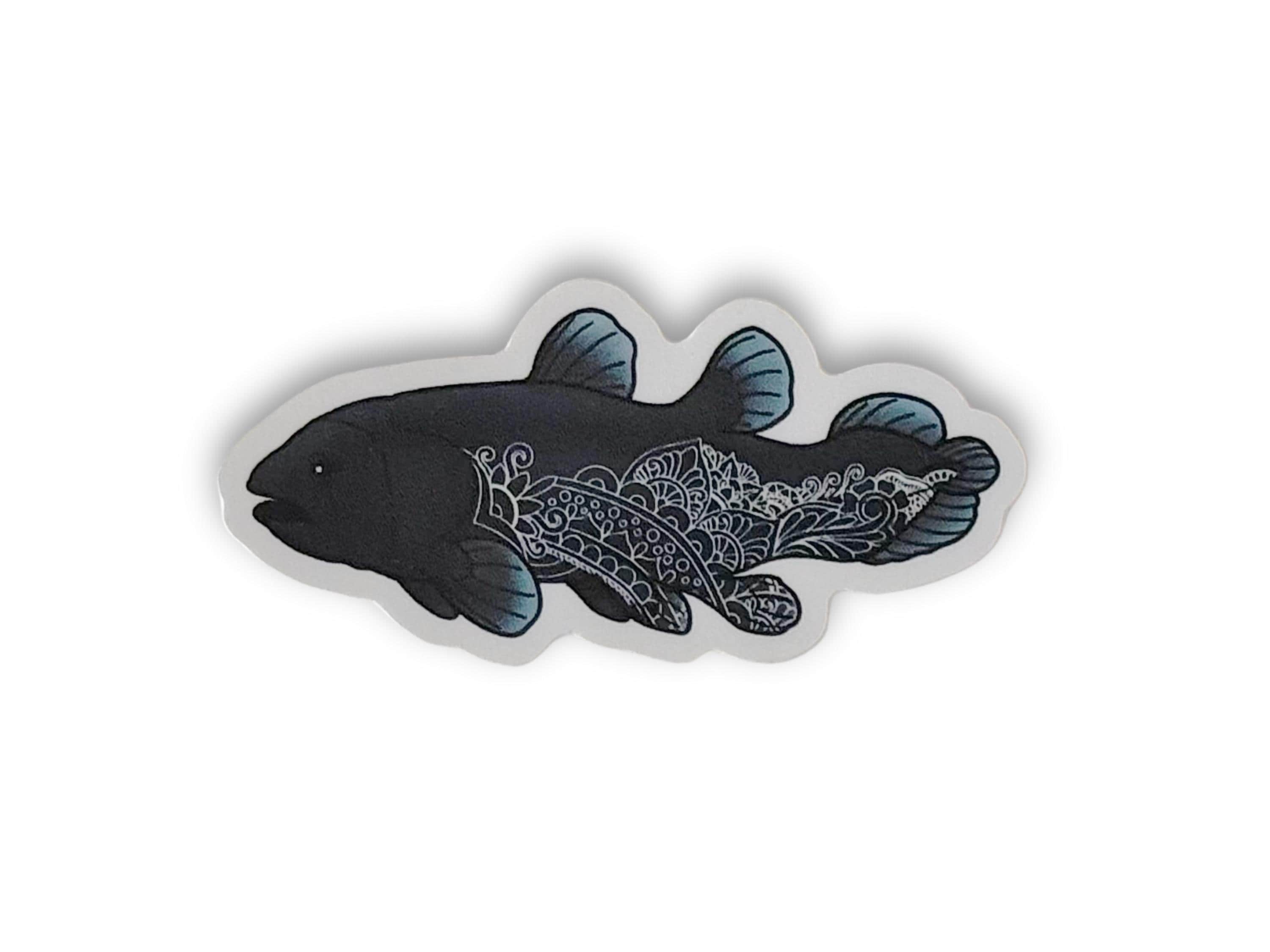 Coelacanth Sticker Nature And Wildlife Fish Mandala Decal For coelacanth-sticker-nature-and-wildlife-fish-mandala-decal-for