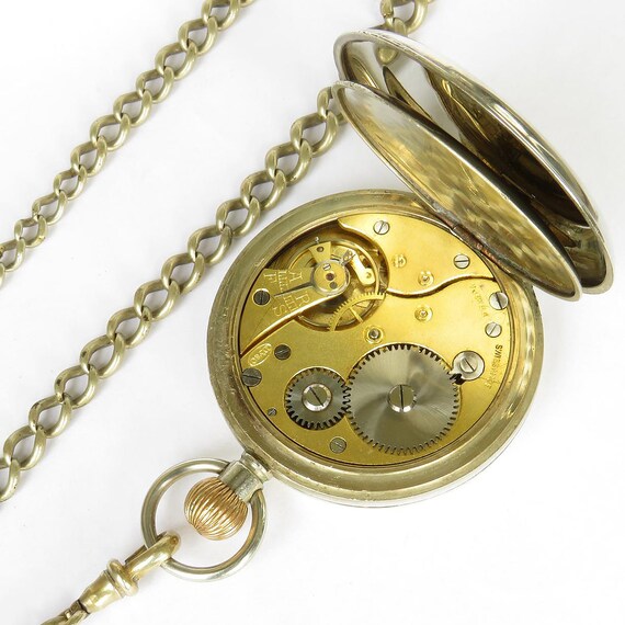 Gents 1930s Dimier Freres Pocket Watch & Chain Gem