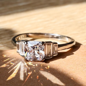 Oval Cut Solitaire Ring Silver, Oval Engagement Ring, Silver Promise Ring, Dainty Proposal Ring, Oval CZ Diamond Ring, Gift For Women