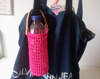 Gehäkelter Wasserflaschenhalter für Taschen, Wasserflaschenhalter, Porte-bouteille au Crochet