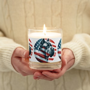 Cane Corso American Flag  soy wax candle