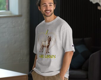 Koszulka Champion Cotton Tee, koszulka właściciela Cane Corso z haftowanym logo