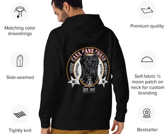 Cane Corso Unisex Hoodie: Cotton Blend, Dog Design