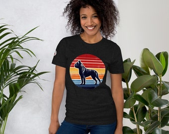 Vintage Sun Cane Corso Cotton Tee, Unisex Italian Mastiff Shirt