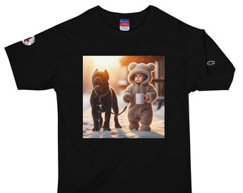 Cane Corso Men's Champion Cotton T-Shirt, Premium 7oz Heavyweight Tee