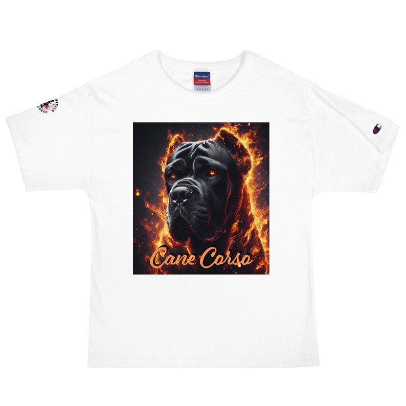 Cane Corso flaming  Champion T-Shirt