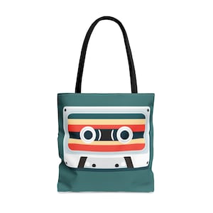 90's Retro Style Tote Bag, Gift For Women Totes, Birthday Gift Bag
