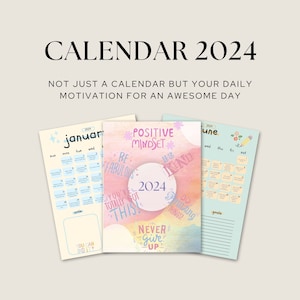 2024 Inspirational Calendar | Motivational Quotes | Wall Calendar | Office Decor | New Year Planner | Gift Idea