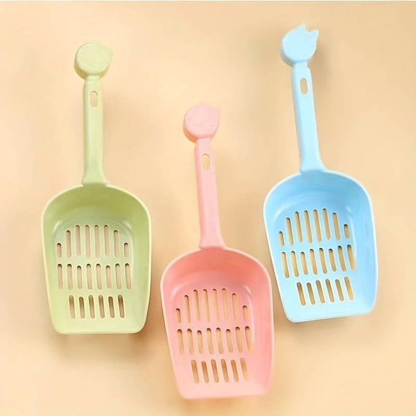 2pc Plastic Cat Litter Scoop, Kitty Litter Boxes Scooper Pet Sift Shovel, Litter Cleaning Tool