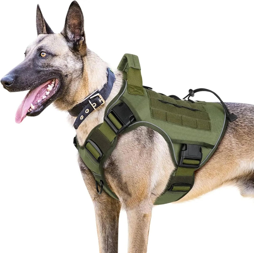 Tactical Dog Harness With Metal Buckle Military Style Tactical Dog Vest