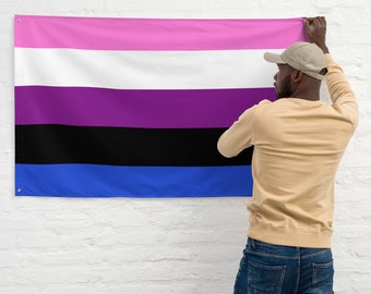 Gender Fluid Pride Flag: LGBTQ Support, Vibrant Polyester