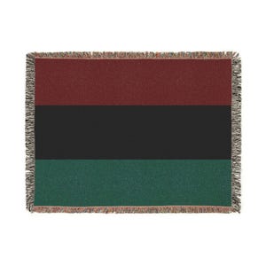 Pan-African Flag Woven Blanket, Black History Month Gift, African American Home Decor, Kente Cloth Throw, African Pride Tapestry,