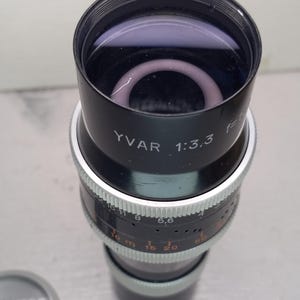 100mm f3.3 Yvar Lens, C-Mount Lens, Vintage Camera Lens, Bolex Camera Lens for 16mm Film