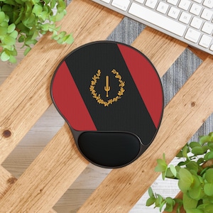 Black American Heritage Flag Deluxe Mouse Pad for Black History Month, African American Mouse Mat, African Heritage Desk Pad,