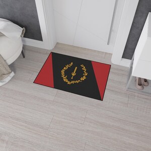 Black American Heritage Flag Floor Mat for Black History Month, African American Pride Gift, Ethnicity Home Accent