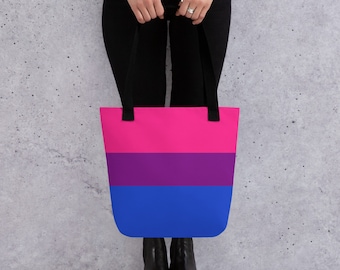 Bisexual Pride Flagge Tragetasche: LGBTQ+ Geschenk zur Unterstützung