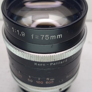 75mm f1.9 Switar Lens, Vintage Camera Lens, C-Mount Lens,