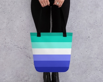 Gay Male Pride Flag Tote Bag: LGBTQ+ Pride Month Gift