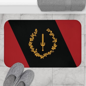Black American Heritage Flag Bath Mat for Black History Month - African American Bathroom Decor, Black Pride Rug, Cultural Home Accent,