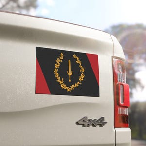 Imán con la bandera de la herencia afroamericana: BHM Car Decor