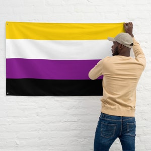 Non-Binary Pride Flag | Pride Gift For Pride Month | Support LGBTQ Friendly