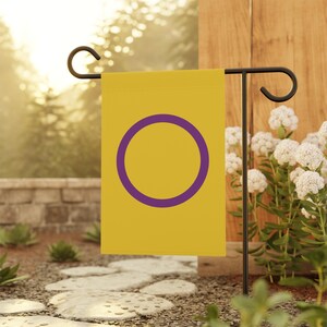 Intersex Pride Flag Garden Banner, Outdoor Flag for LGBTQ+ Celebration, Home Decor for Garden, Pride Month, Festivals, Party Decor