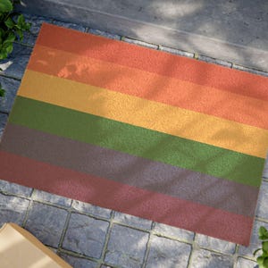 Zerbino Pride, tappeto con bandiera arcobaleno LGBT, zerbino di benvenuto LGBTQ, decorazione per ingresso uguaglianza, zerbino per ingresso Gay Pride