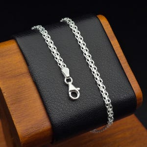 925 Sterling Silver 3mm Bismark Chain Bracelet