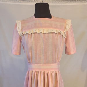 Vintage Reproduction 1940s Style Cotton Day Dress - Size Small