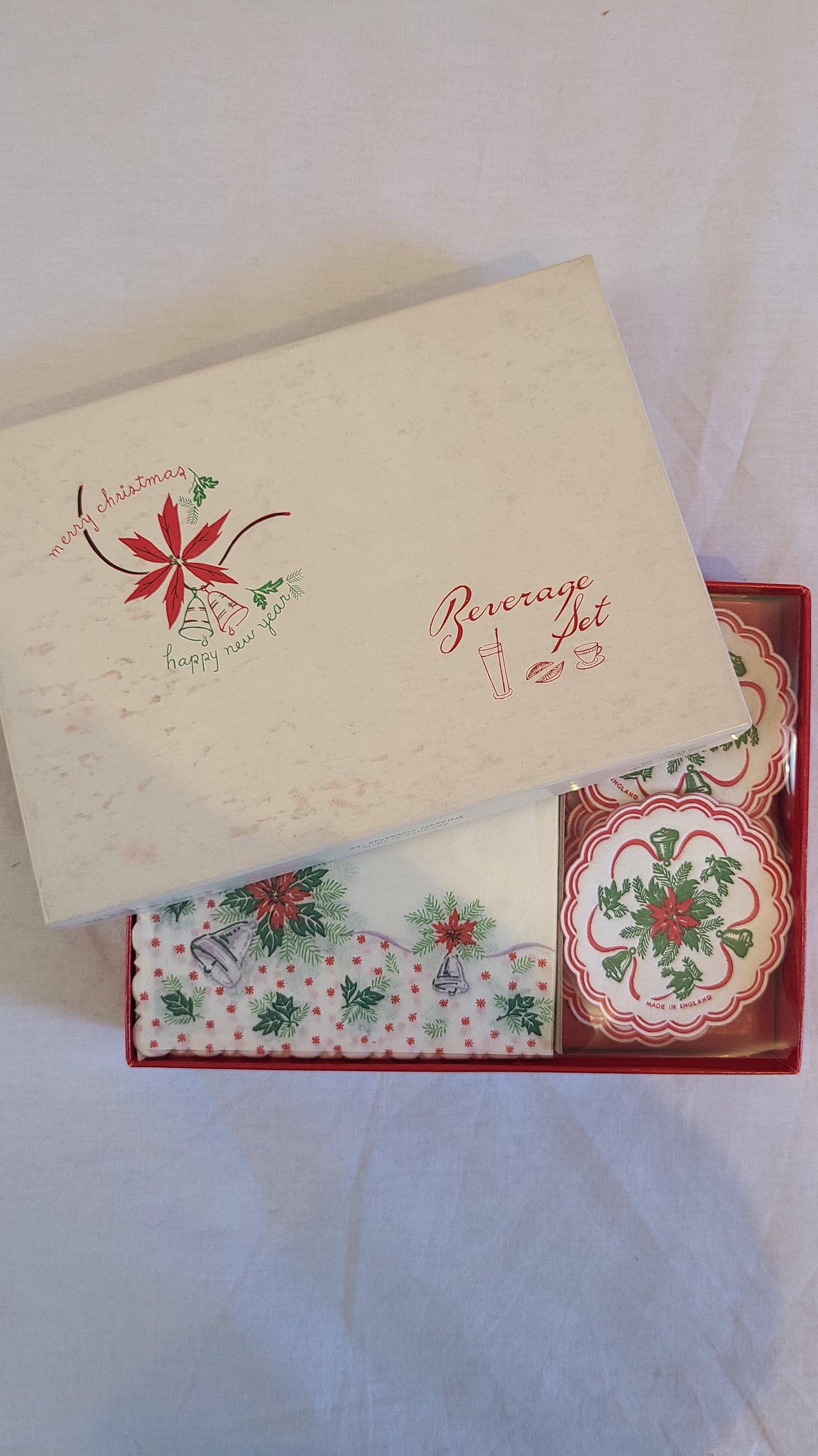 1950s Holiday Beverage Set with Original Box