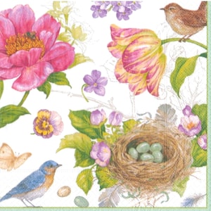 Decoupage Napkins | Spring Sketchbook Design | 2 cocktail size | 3ply paper