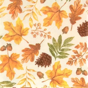 Decoupage Napkins | Fall Acorns & Pinecones Design | 3 Cocktail size | 3 ply paper