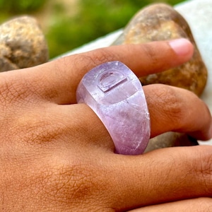 Amethyst Ring, Anfangsring, Anfangsschmuck, personalisiertes Anfangsgeschenk, D-Ring, Buchstabe Geschenk, benutzerdefinierter Buchstabe Schmuck, Männer Siegelring.