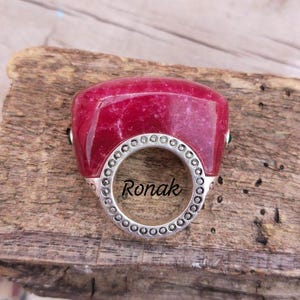 Ruby Ring, Handmade Women's Ring, Turkish Handmade Ring, Authentic Ring, Ottoman Ring, Ladies Ring, 925k Sterling Silver, Christmas Gift.