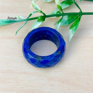 Handmade Lapis Lazuli Ring, Natural Gemstone Ring