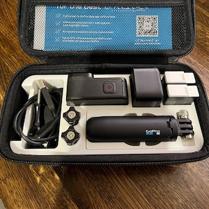 GoPro Hero 9, 10, 11, 12 Case Organizer with Tri-Pod Insert - 3D Printed