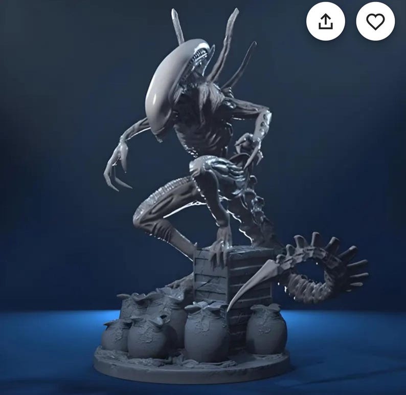 Alien Xenomorph Statue - 3D Printed - Etsy