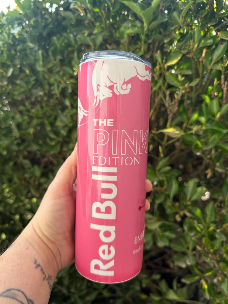 Special Edition RB Energy Drink Inspired 20oz Tumbler Pink Edition