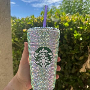 Starbucks Grande Acrylic AB Crystal Tumbler, Starbucks Cup, Coffee, Bedazzled, Crystal AB, Birthday, Gift Ideas, Blinged Tumbler