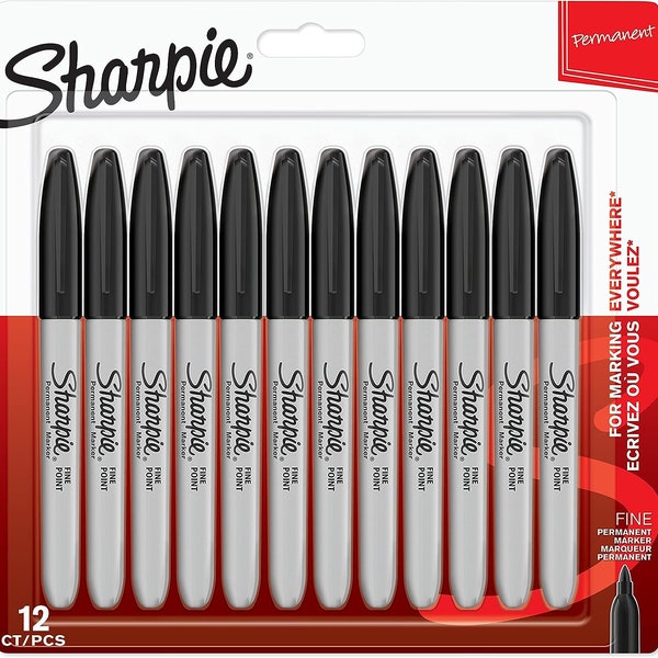 Black Sharpie Fine Point Tip Permanent Marker Pens 1,2,4,6,10,12 Marker Pen