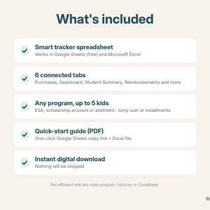 What's included: tracker spreadsheet, quick-start guide, instant download