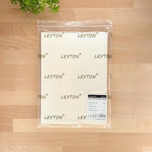 Carta per acquerello pretagliata Leyton 16K Large 100% cotone, 300 g, grana torchon, 20 fogli, 19,5 cm x 27 cm, senza acidi, qualità artistica