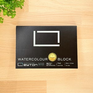 Blocco acquerello piccolo Leyton 32K 100% cotone, 300 g, grana Torchon, pressato a freddo, 20 fogli, 18 cm x 12,5 cm, qualità artistica