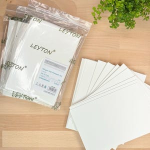 Confezione di carta per acquerello pretagliata Leyton 32K, 100% cotone, 300 g, grana satinata, 20 fogli, 18 cm x 12,5 cm, qualità artistica, senza acidi