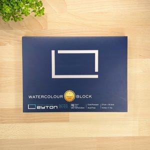 My Rock Way Leyton Blocco acquerello grande 16K 100% cotone, 350 g, grana fine, 20 fogli, pressato a freddo, 27 cm x 19,5 cm, qualità artistica