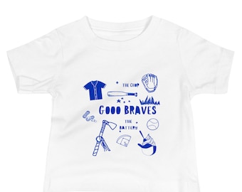 Atlanta Baseball Braves Baby Jersey Short Sleeve Tee
