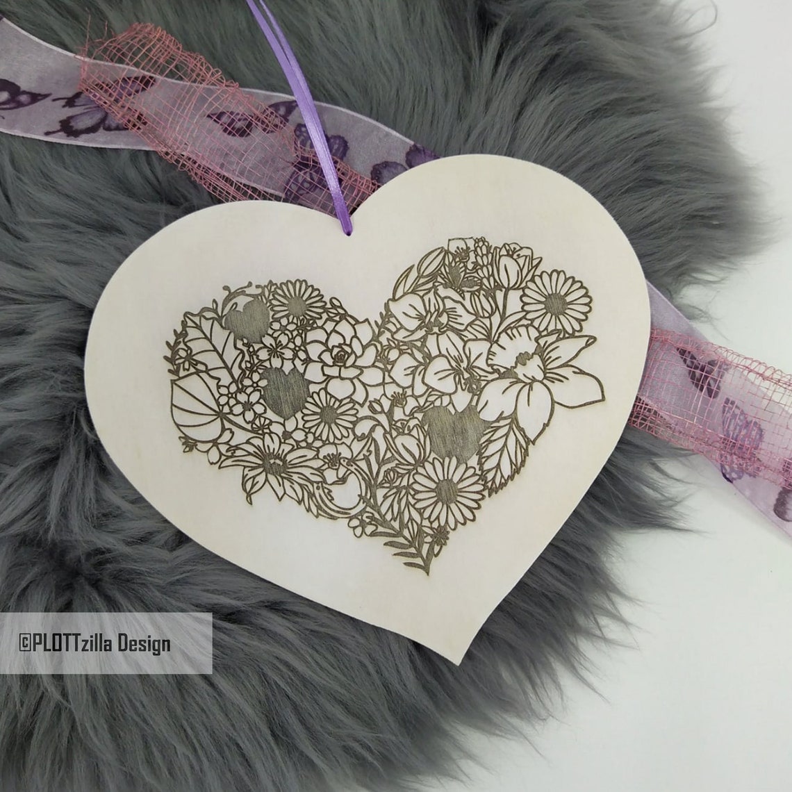 Plotter File Heart Floral, Digital, Svg/eps/dxf/jpg/png File, for All ...