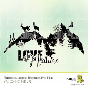Plotterdatei Alp, Natur, Berg, digital, svg/eps/dxf/jpg/png Datei, für alle gängigen Plotter wie Cricut, Silhouette, Cameo, Brother, Laser